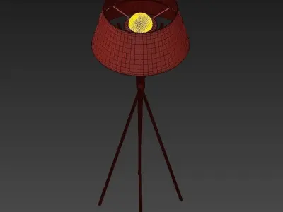 Black Metall Lamp 3D model