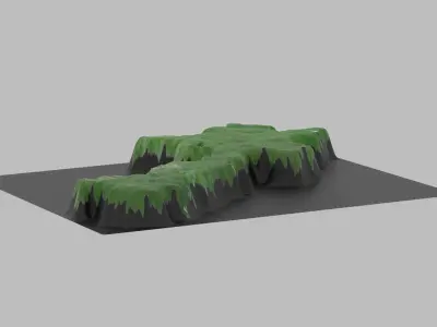 Laos Map Country Low-poly 3D model