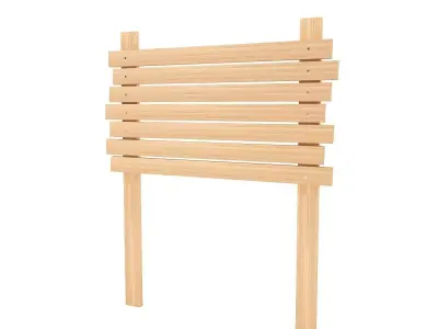 wooden signboard 3D model 3