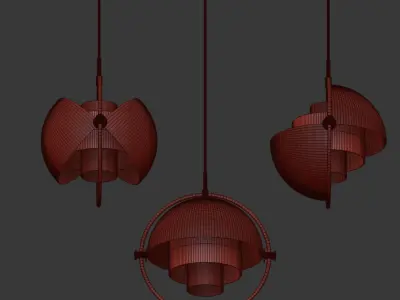 Gubi Multi Lite Pendant Louis Weisdorf 3D model