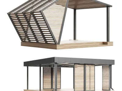 Gazebo scene outdoor 3D model