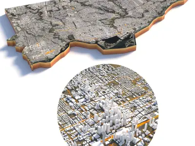Toronto City in Canada 3D model