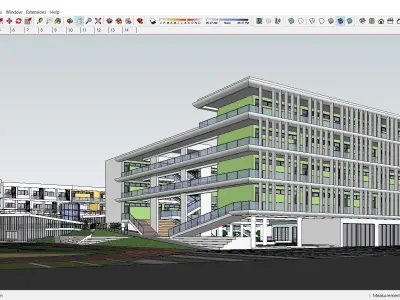 Sketchup School and University L4 3D model