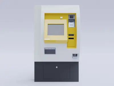 German Berlin Subway Ticket Machine 3D model