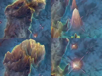 HUBBLE- EAGLE NEBULA- DEEP SKY OBJECT 3D SOFTWARE ANALYSIS 3D print model