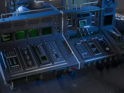 Sci-fi Control Panels 3D model