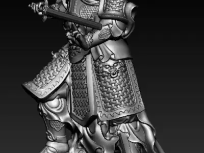 Sculpture of the Four Heavenly Kings 3D print model