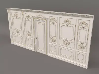Wall Molding in Classic French style 10 3D model