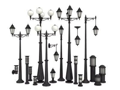 Street Light Pole Low-poly 3D model