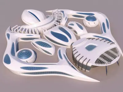 0118 - Organic Building 3D model