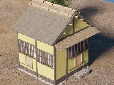 Japanese traditional tea-ceremony house 3D model