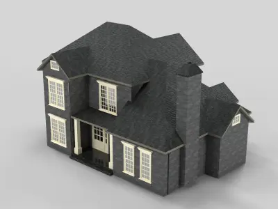 British House Design 13T1 Low-poly 3D model