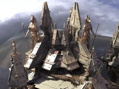 Anubis Returns pyramid tower Kit bash  3D model