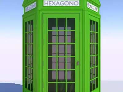 Classic British Phone Both Hexagonal 3D model