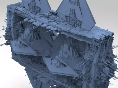Hellraiser Cube Space station Huge 14 3D model