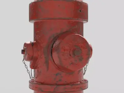 Fire Hydrant Free low-poly 3D model 6