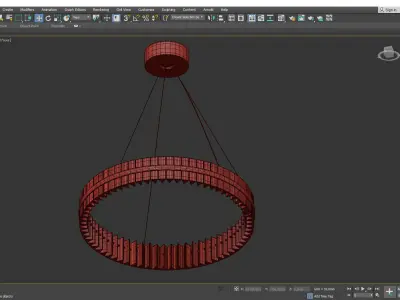 Saturno LED Pendant Low-poly 3D model