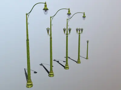 Street Lights Stylized 3D model