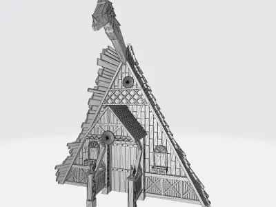 Vikings house on the swamp 3D print model