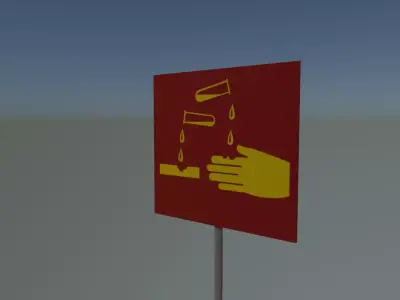 sign corrosive Free low-poly 3D model