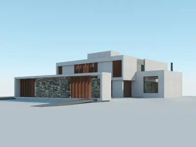 Modern House -H 3D model