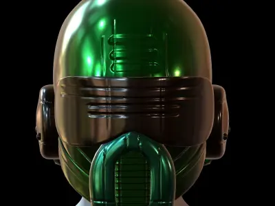 Gas mask helmet 3d model scifi Low-poly  Low-poly 3D model 216