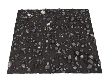  Mud stones  desert 16K Low-poly 3D model