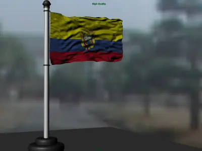 Ecuador flag 3D model