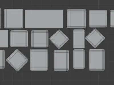 street signs 18 styles collections Low-poly 3D model