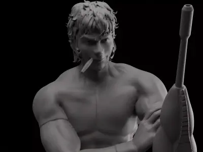 SPACE ADVENTURE COBRA WITH PSYCHOGUN FAN ART 3D print model