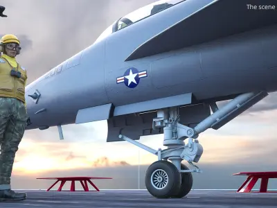  Flight Deck Safety Vest and Camouflage Pants Yellow 