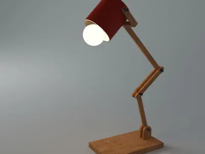 Articulated lamp Low-poly 3D model