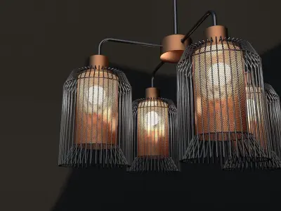 Designer Perforated Ceiling Light 3D model
