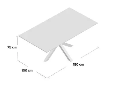 Emberto Glass Dining Table 3D model