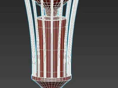 lumien three light chandelier gold 3D model