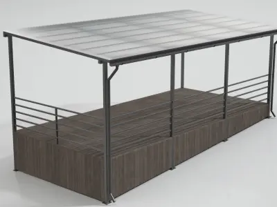 2 cafe terrace 3D model