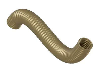 Brass Flexible Duct Pipe 3D model