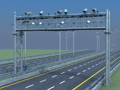 Highway Sign  3D model