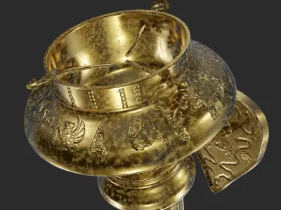 Medieval torch 3D model