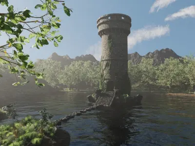 Tower Scene 3D model