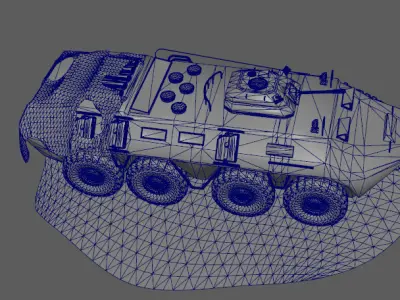 Realistic battlefield tank Low-poly 3D model