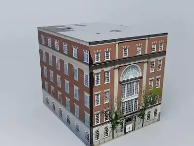 Building on the corner of Muhammad and 3rd Louisville Free 3D model