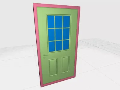 Hinged door 04 3D model