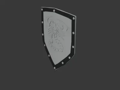 Shield - Guardian Defense Model Low-poly 3D model