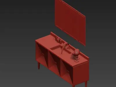 Vanity Units Jetset 3 Doors 3D model