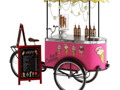 Ice cream bicycle 2 3D model