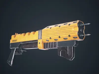 Sci Fi Gun Spark Low-poly 3D model