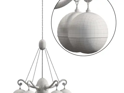 WOKA Chandelier  5-arms M 2898 3D model