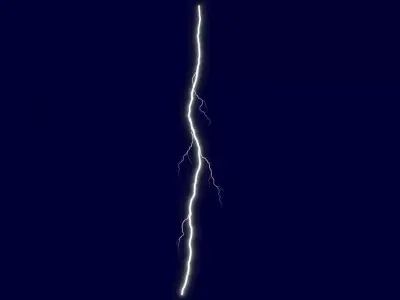 Realistic 3D Lightning CG-16 Low-poly 3D model