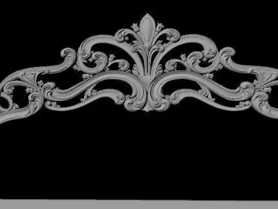 bed headboard and footboard 3D model